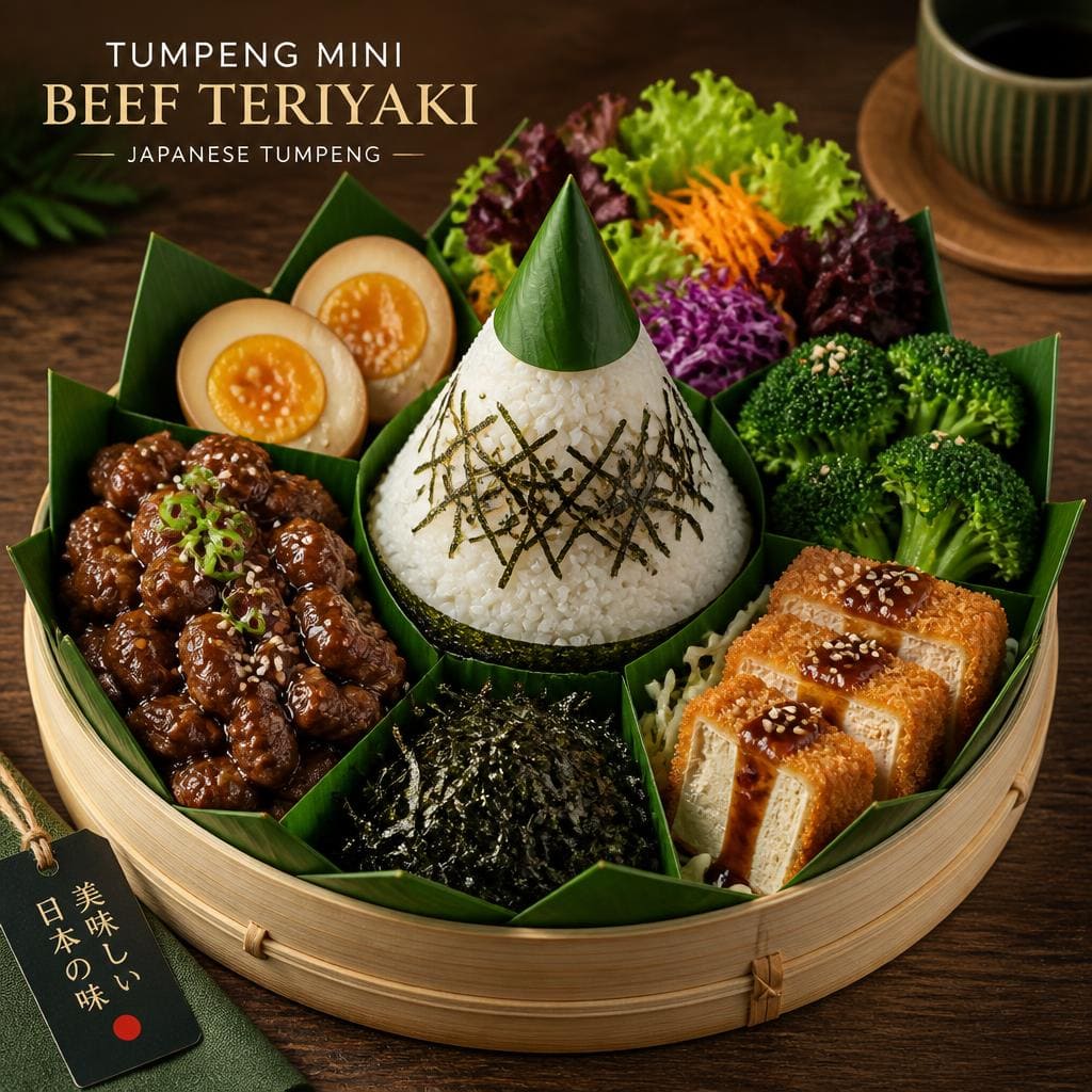 Tumpeng Mini Beef Teriyaki
